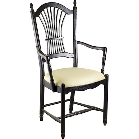 Sheaf Arm Chair with Upholstered Seat