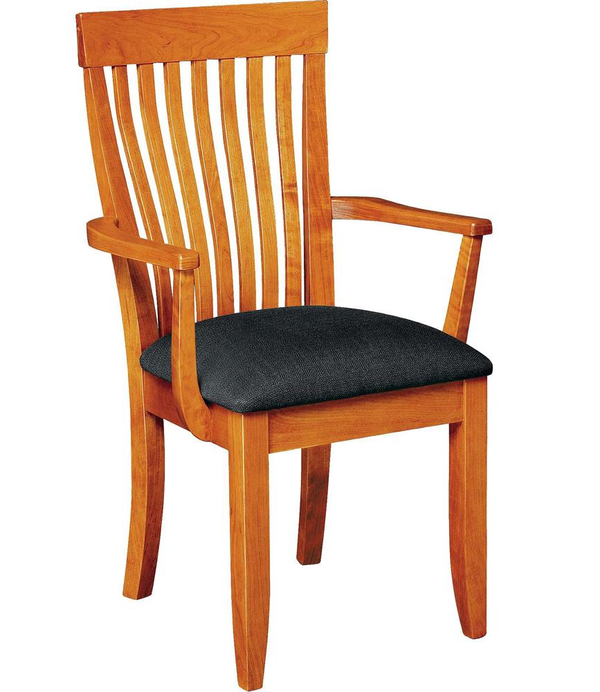 Monterey Arm Chair with Upholstered Seat