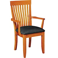 Monterey Arm Chair with Upholstered Seat