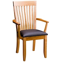 Monterey Arm Chair with Leather Seat