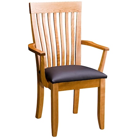 Monterey Arm Chair with Leather Seat