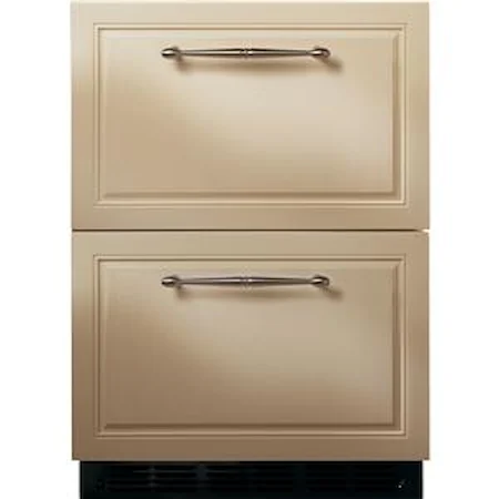 5.0 cu. ft. 24" Panel Ready Built-In Double-Drawer Refrigerator with Fold-Down Shelf
