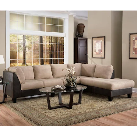 Sectional with Right Facing Chaise