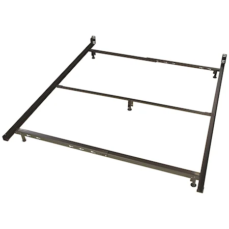 5 Leg Queen Low Profile Bed Frame With Glides