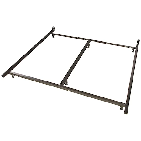 6 Leg Queen/King/Cal King Low Profile Bed Frame With Glides