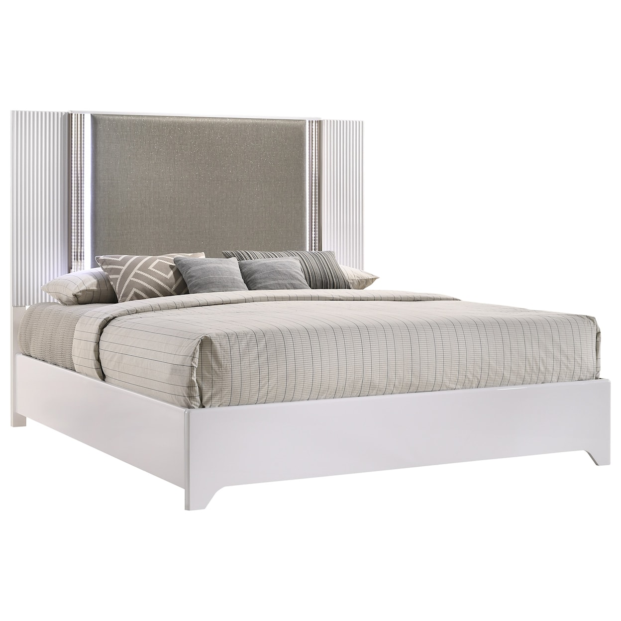 Global Furniture ASPEN Bed, Dresser, Mirror, Chest & 2 Nightstands