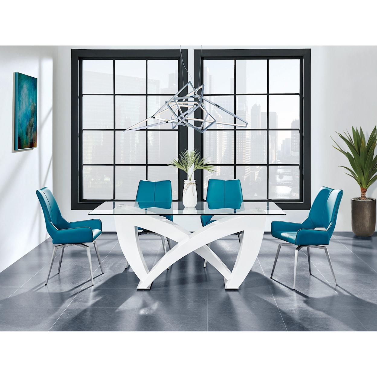 Global Furniture D4878 Swivel Side Chair