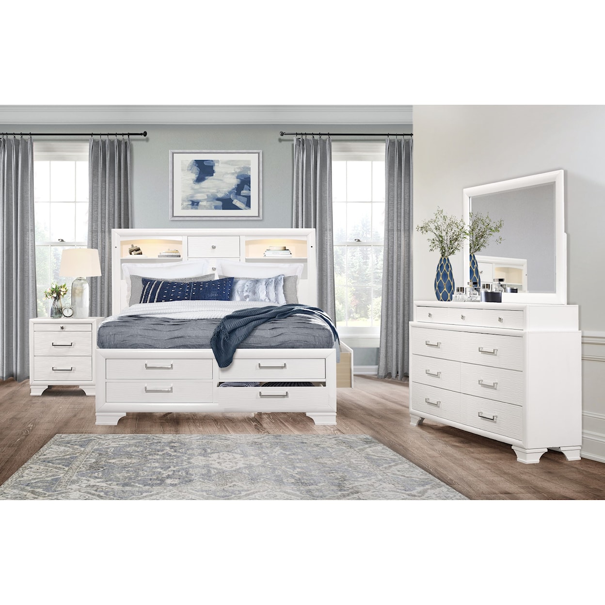 Global Furniture Jordyn Dresser and Mirror Set