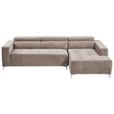 Contemporary 2 Piece Sectional with Chaise