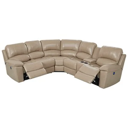 Reclining Sectional with Built-In USB
