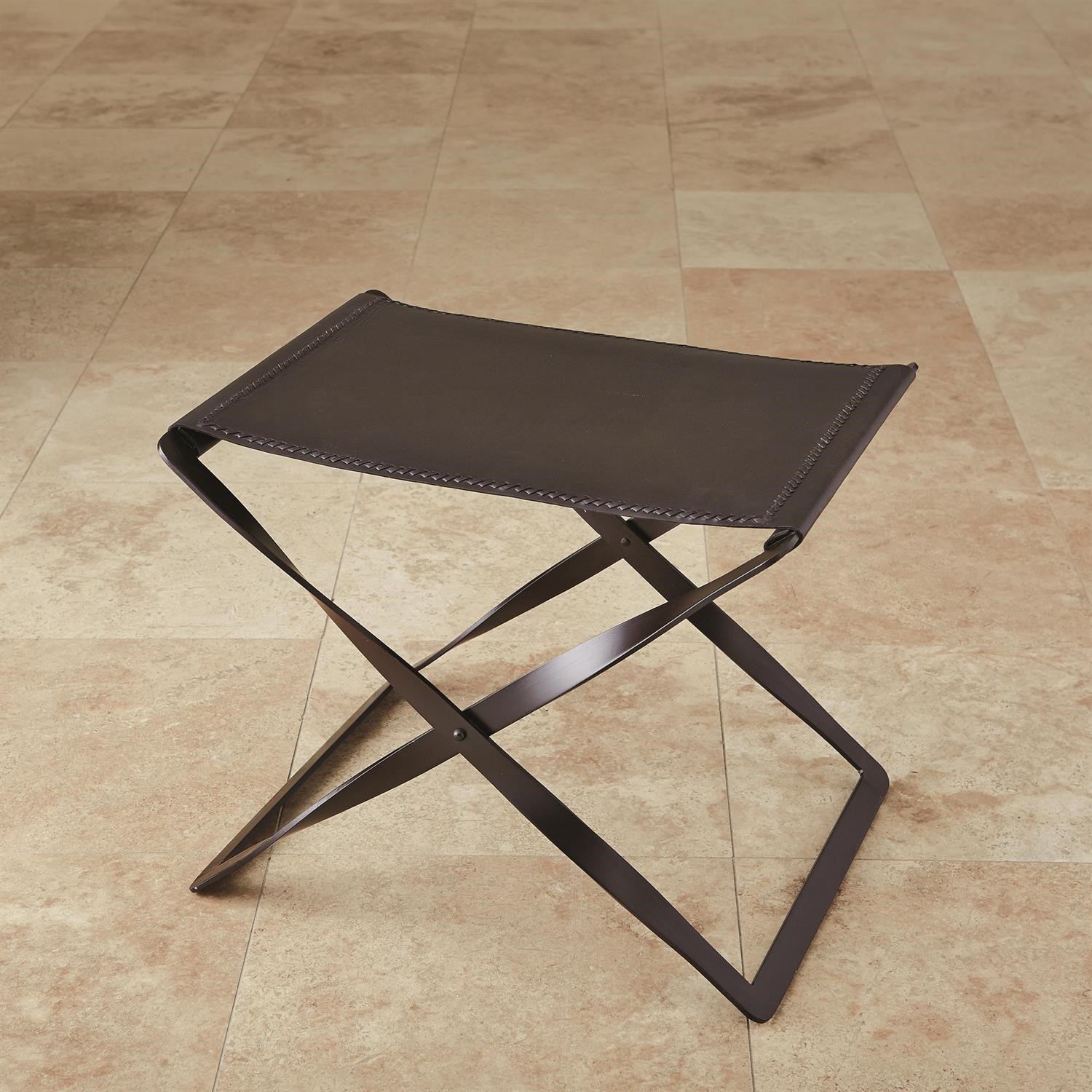 Leather 2025 folding stool