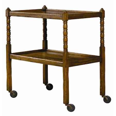 Country English Tea Cart with Shelves