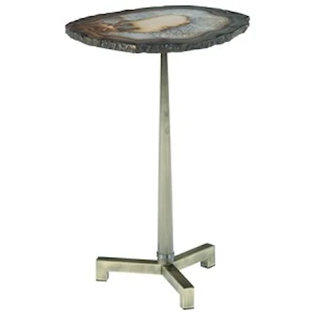 Accent End Table with Steel Base