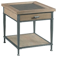 Transitional Rectangular Drawer End Table