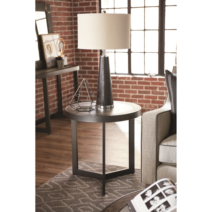 Hammary Graystone Round End Table