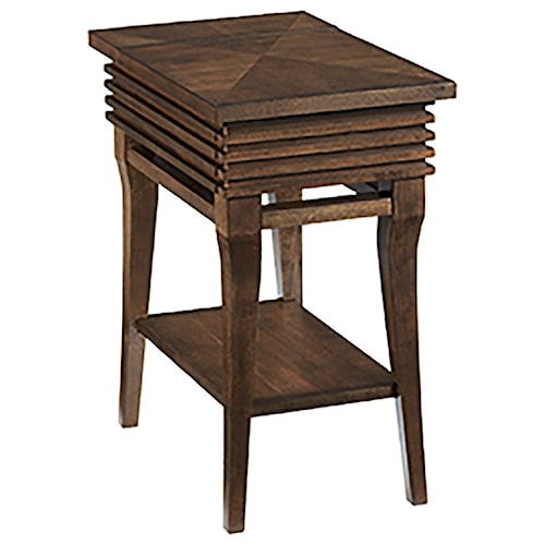 Hammary Groovy Charging Chairside Table with Shelf and