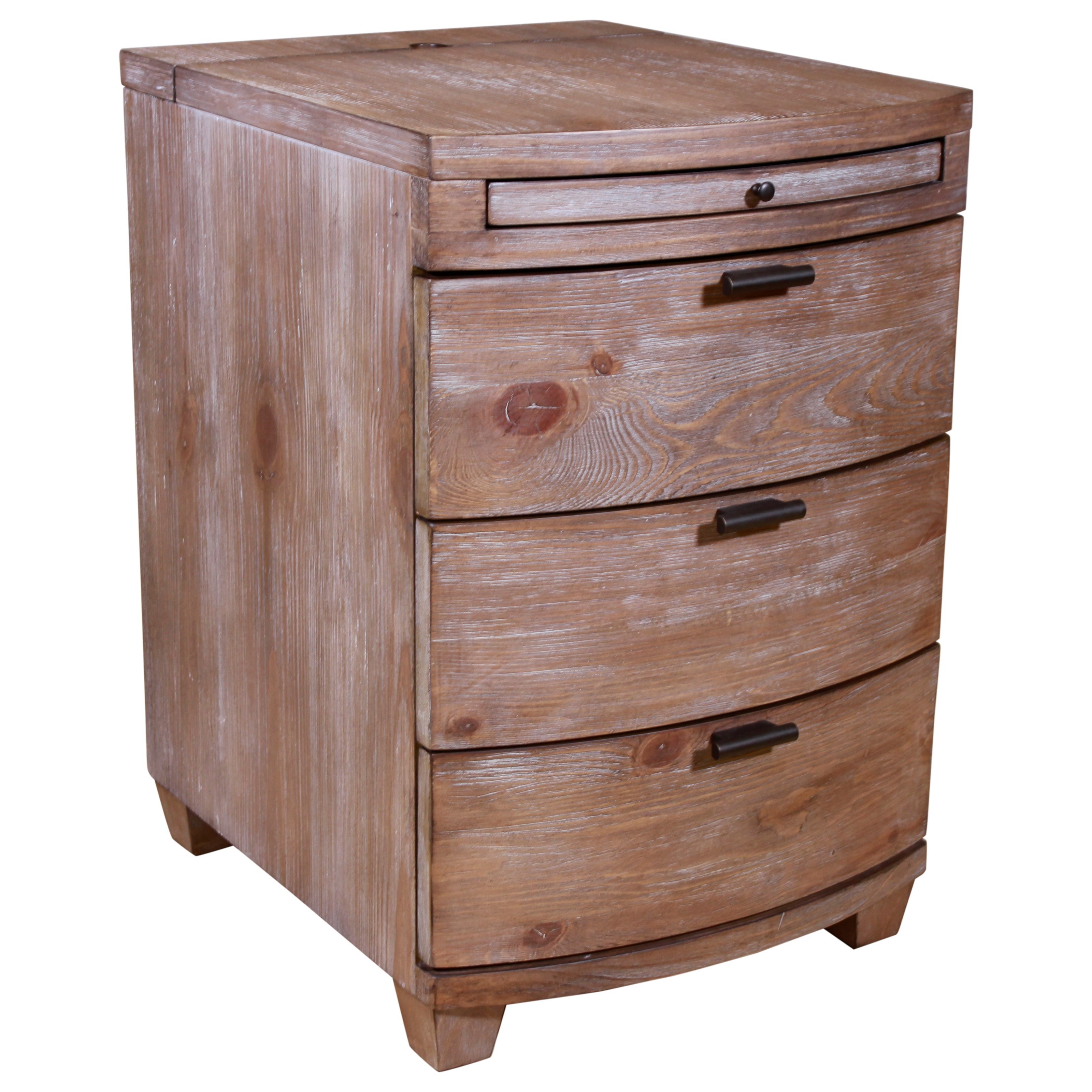 Hammary Chairsides Driftwood Bowfront Chairside