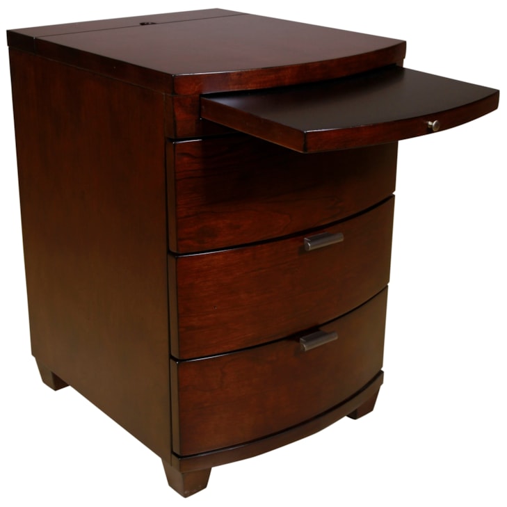 Hammary Chairsides 200-026 Bowfront Chairside Table with USB Power