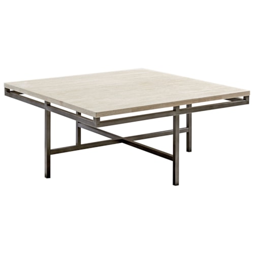 Square Cocktail Table with Faux Marble Top