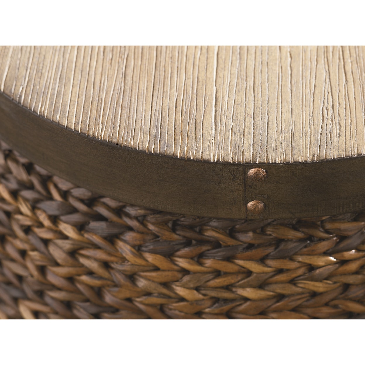 Hammary Hidden Treasures Round Accent Basket Table