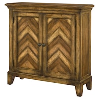 Rustic Chevron Cabinet with Adjustable Shelf