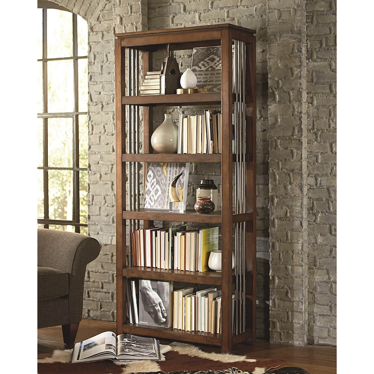 Hammary Hidden Treasures Bookcase with Five Shelves