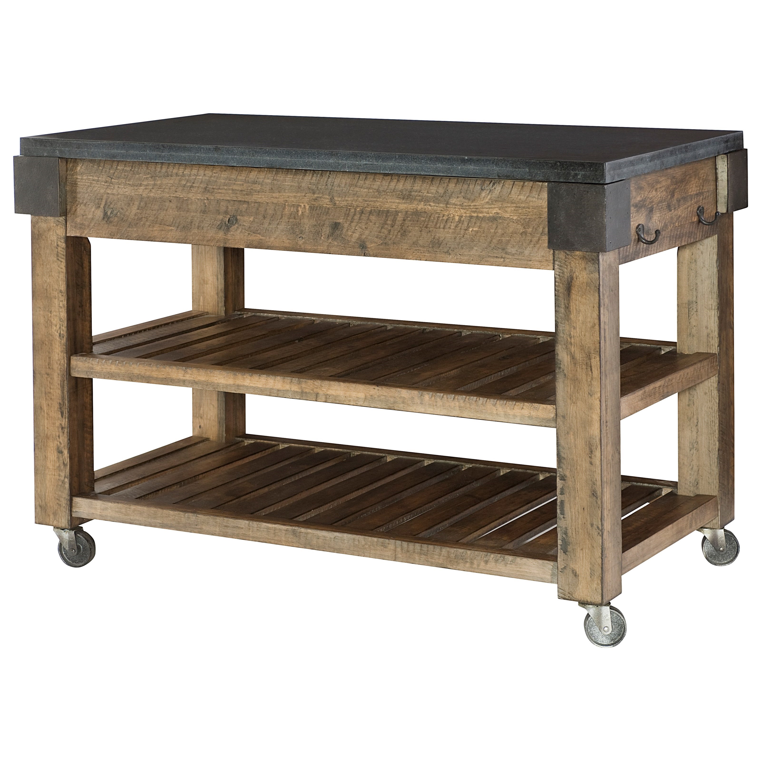 Hidden Treasures Granite Top Kitchen Island