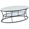Hammary Impact Oval Cocktail Table with Marble Top