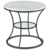 Hammary Impact Marble Top Round End Table