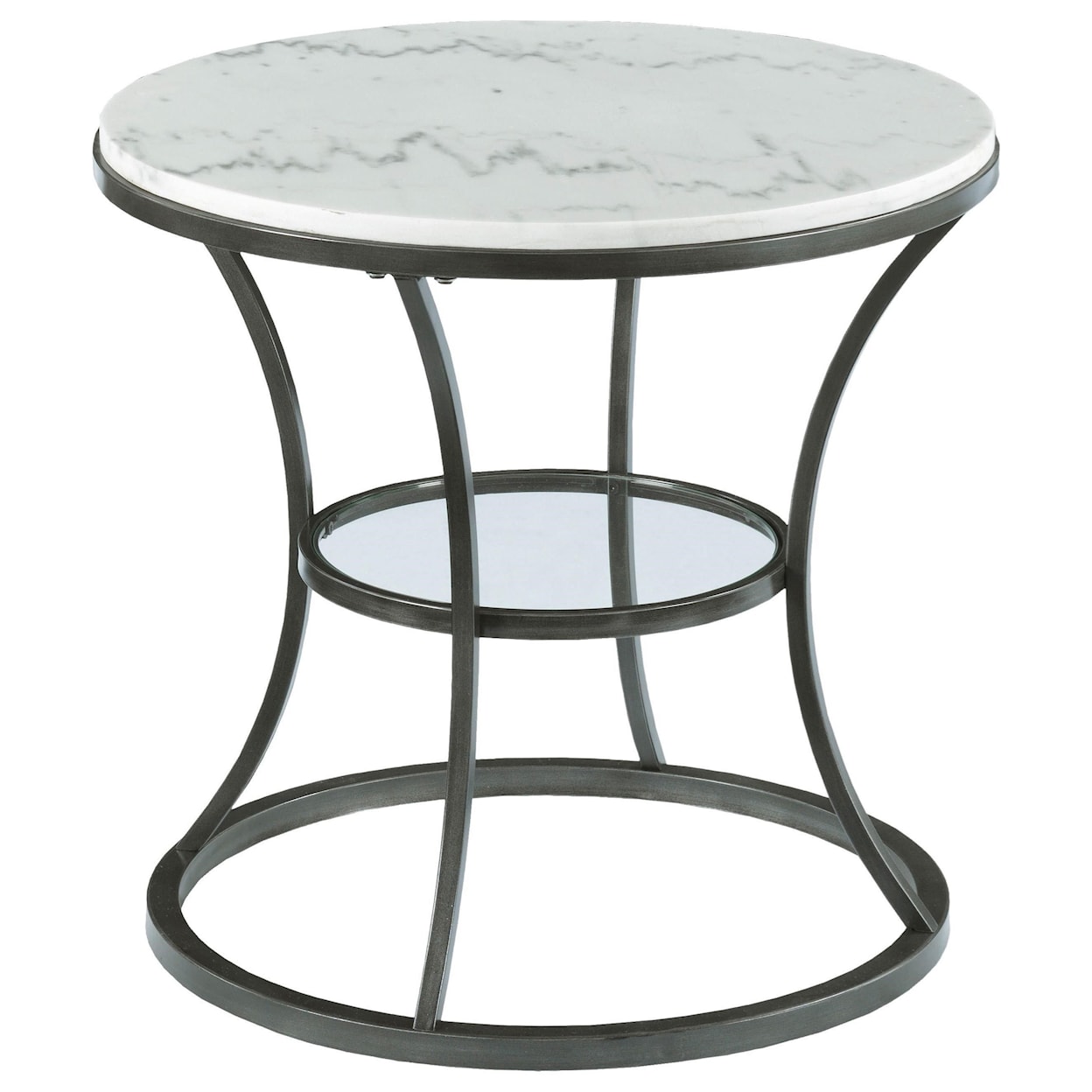 Hammary Isley Isley Marble Top Round End Table