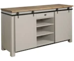 Table Trends Junction Shiplap Sliding Door Media Console