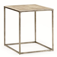 Rectangular End Table with Bronze Finish