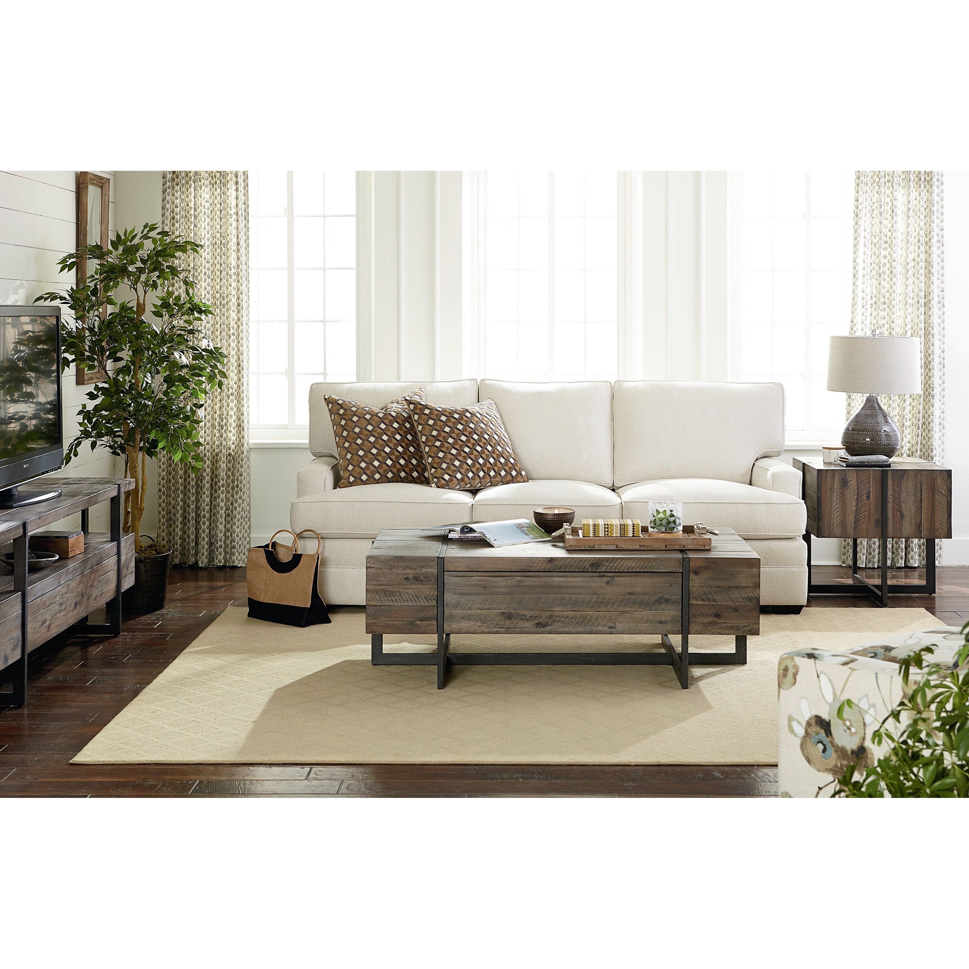 Hammary Modern Timber Rectangular Cocktail Table With Soft Close Drawer Lindy S Furniture Company Occ Cocktail Coffee Tables