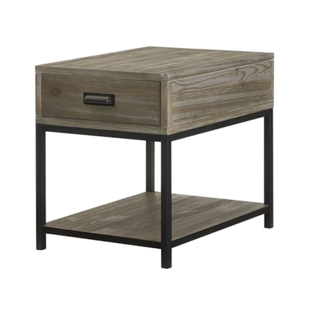 Rectangular Drawer End Table