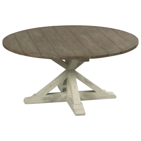 Trestle Round Cocktail Table