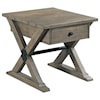 Hammary Reclamation Place Trestle Drawer End Table