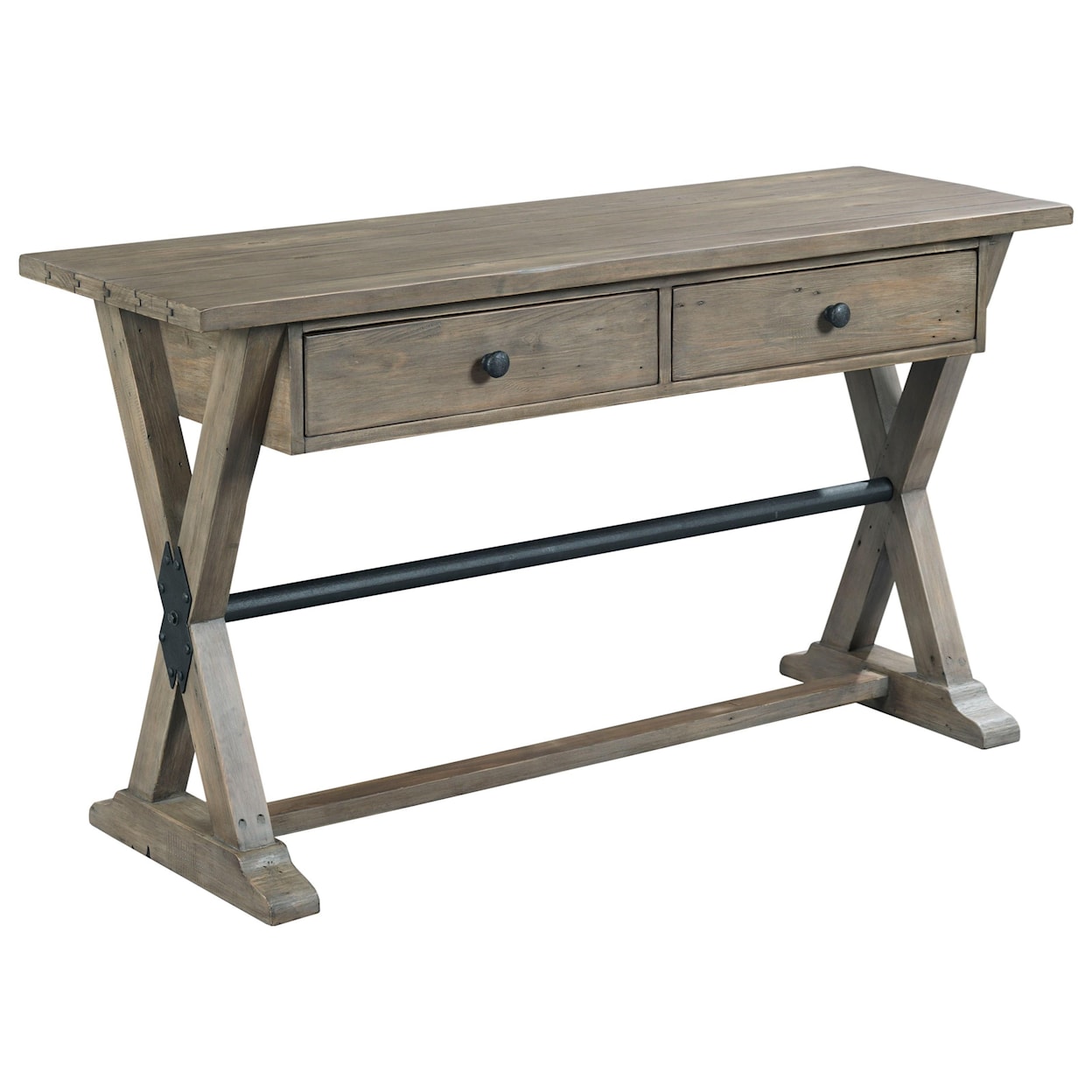 Hammary Reclamation Place Trestle Sofa Table