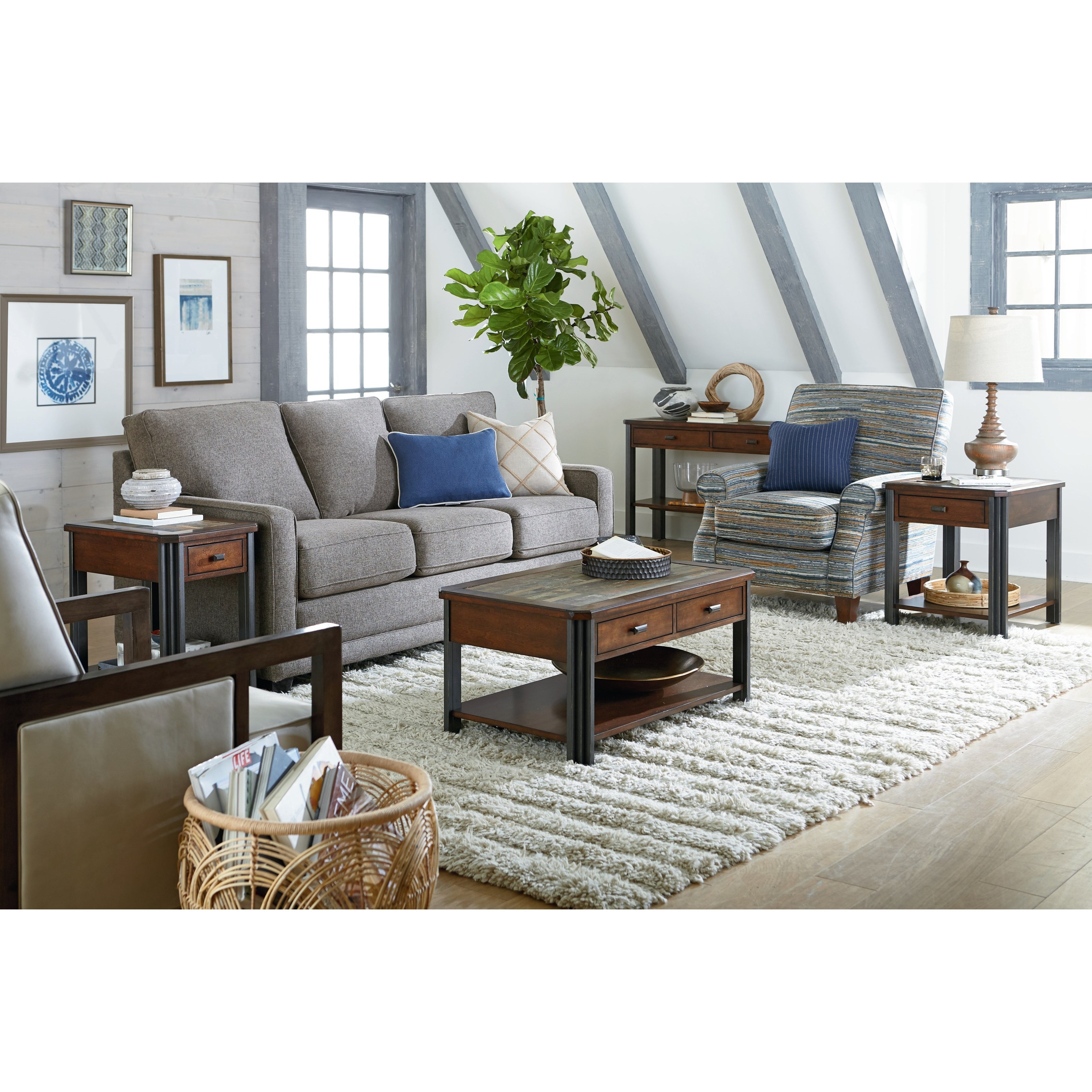 Rectangular Drawer End Table