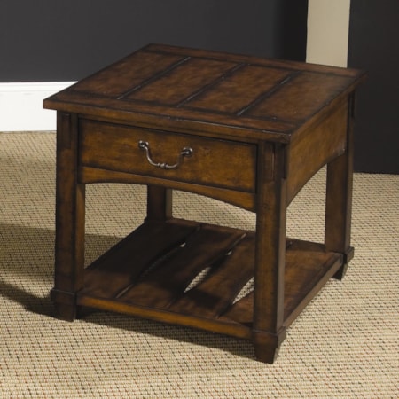 Rectangular Drawer End Table
