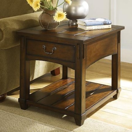 Rectangular Drawer End Table