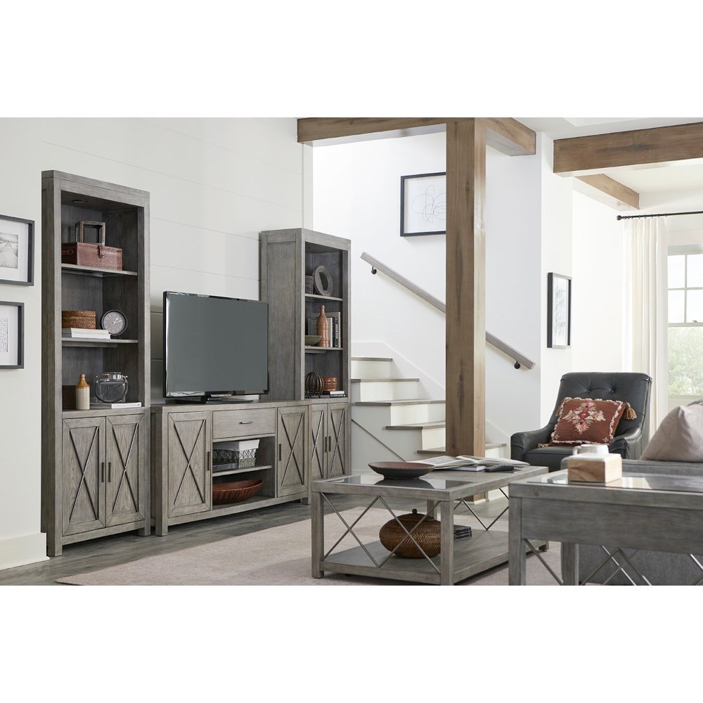 Hammary West End 042-585+2X580 Transitional Entertainment Wall Unit ...