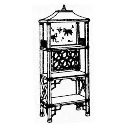 Wine Etagere with Zebra Motif