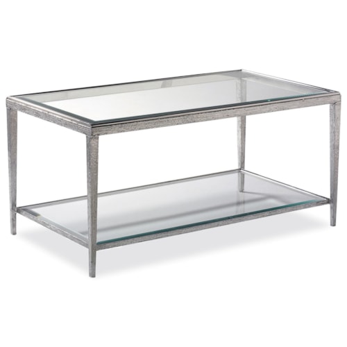 Rectangular Jinx Nickel Cocktail Table