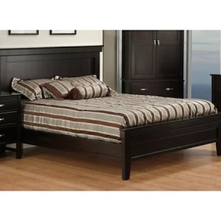 Queen Bed with Low Footboard