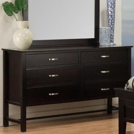Brooklyn 6 top drawer double dresser