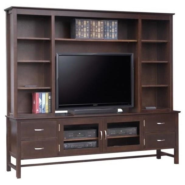 Handstone Brooklyn 84" HDTV with Hutch Jordan's Home Furnishings Wall Unit