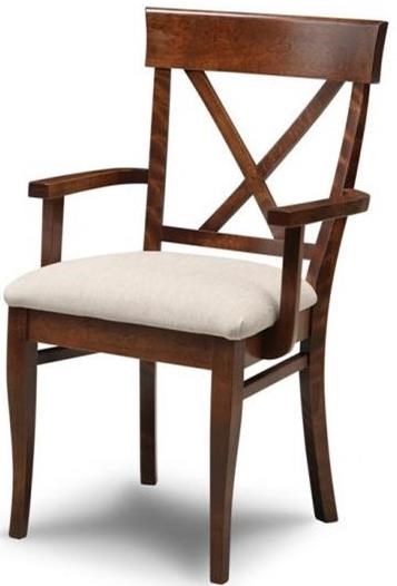 Florence PFL21XBFS X Back Arm Chair with Upholstered Seat Furniture and Mattresses