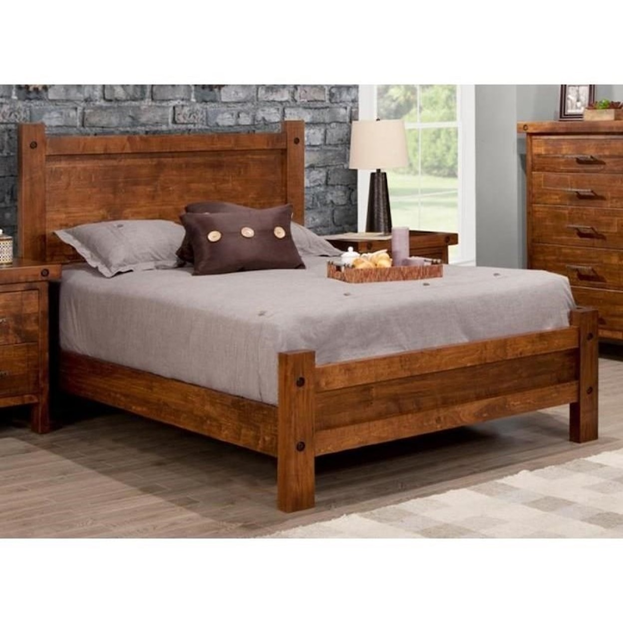 Handstone Rafters Queen Bed with Low Footboard