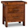 Handstone Rafters 2-Drawer Nightstand with Power Management