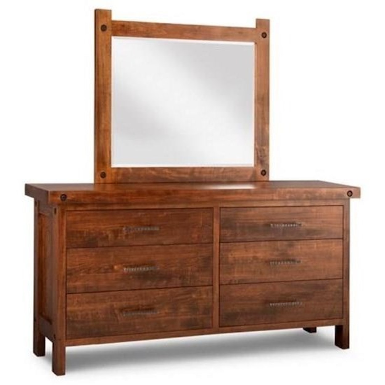 Handstone Rafters 6-Drawer Long Dresser